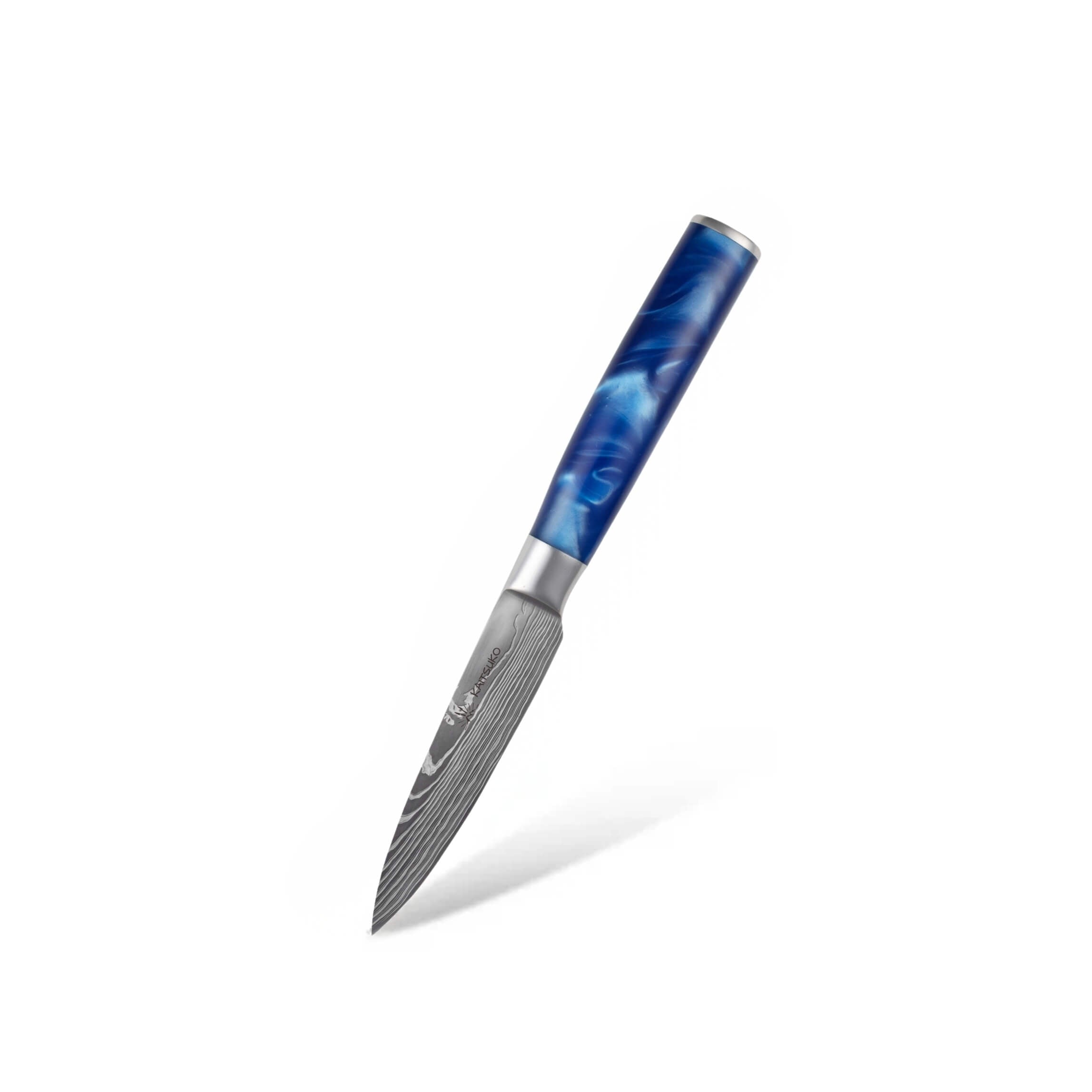 Couteau d'office japonais manche bleu 