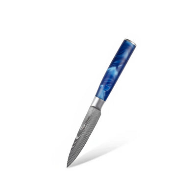 Couteau d'office japonais manche bleu 