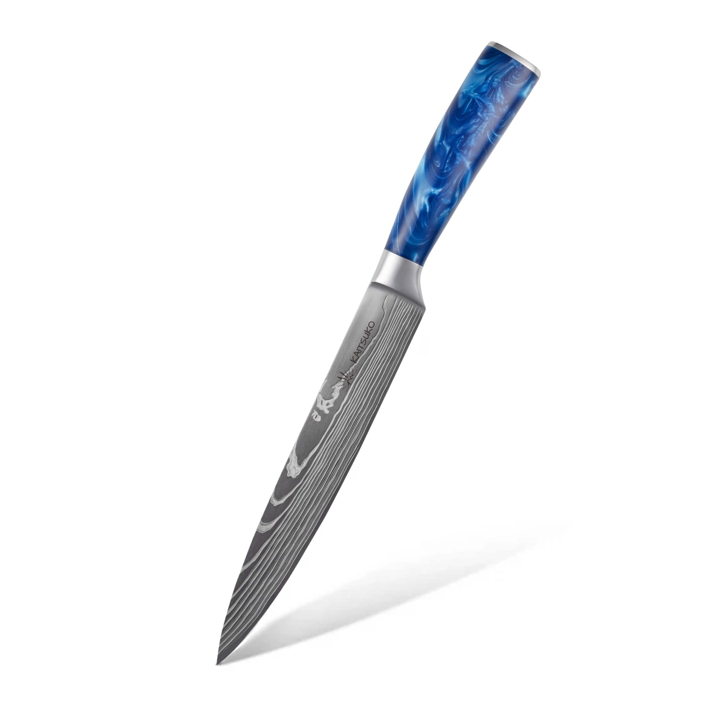 Couteau à trancher japonais bleu océan chef tanaka