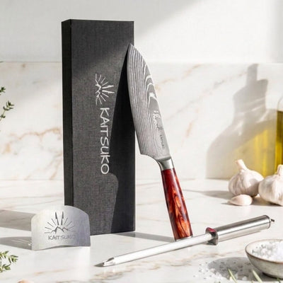 pack couteau de chef guyto terre de feu tanaka et accessoire de cuisine couteau japonais