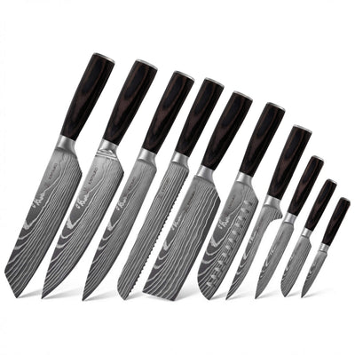 Set de 10 couteaux Japonais - Chef Tanaka